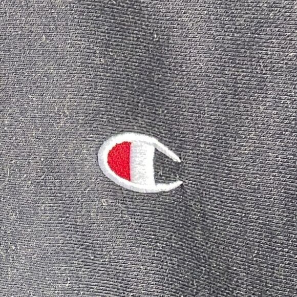 Champion Reverse Weave Cropped Black Sweatshirt Long Sleeve Crewneck Sz S - Picture 3 of 11